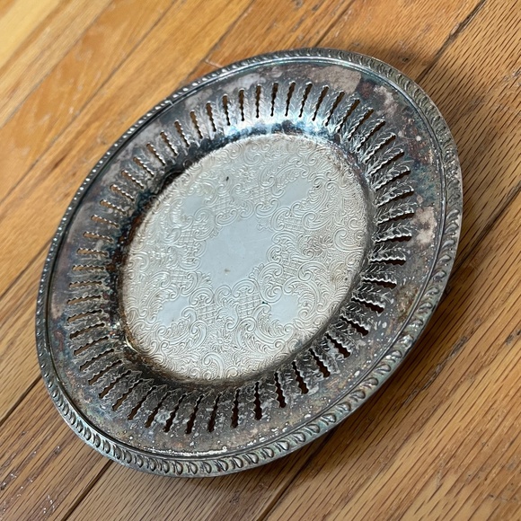 Victorian Plate E.P. Copper Silver Plated Dish 1515 - Picture 2 of 4